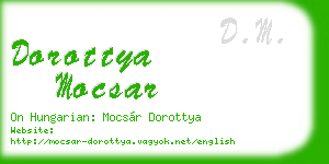dorottya mocsar business card