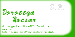 dorottya mocsar business card